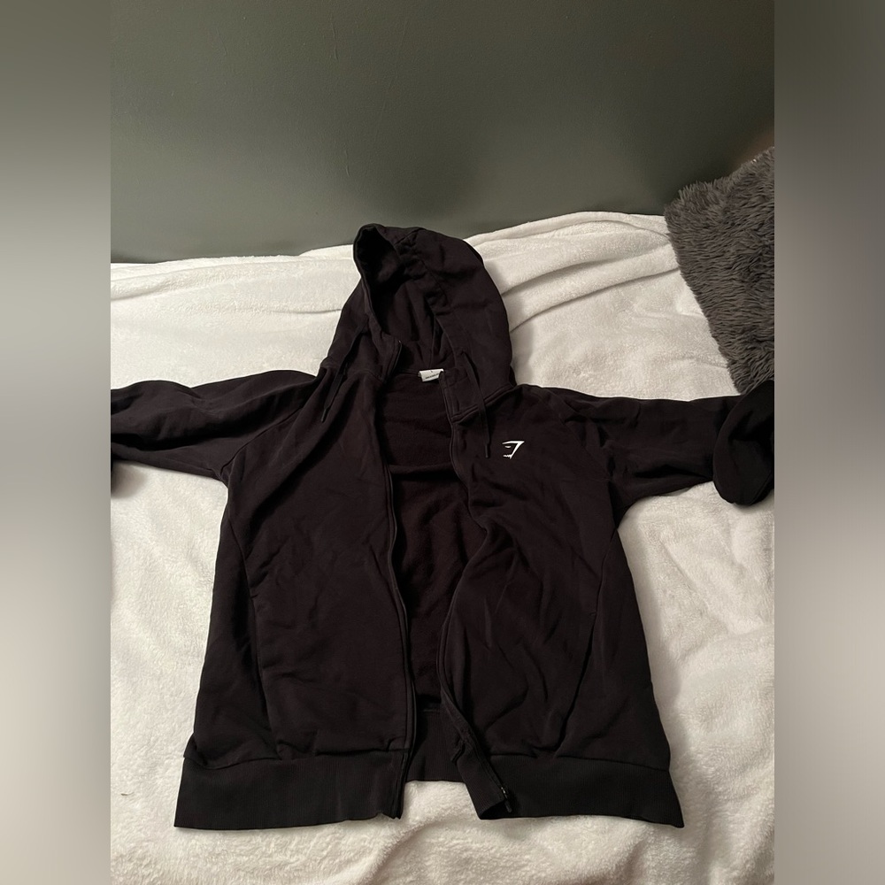 Women’s Large Black Gymshark Hoodie Zip Up